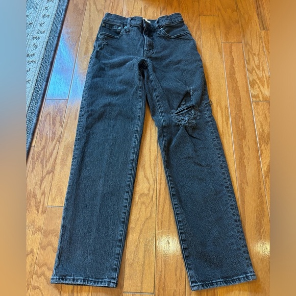 Madewell Black Mid Rise Vintage Straight Jean Women’s size 24 - Picture 1 of 5